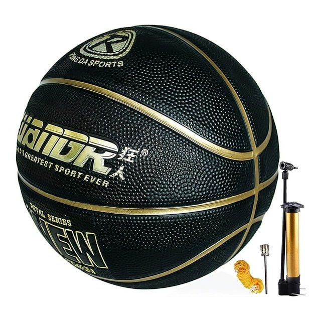 Balón de baloncesto tamaño 7 para uso en interiores y exteriores, de goma, con bomba, para adultos y niños, para baloncesto callejero.