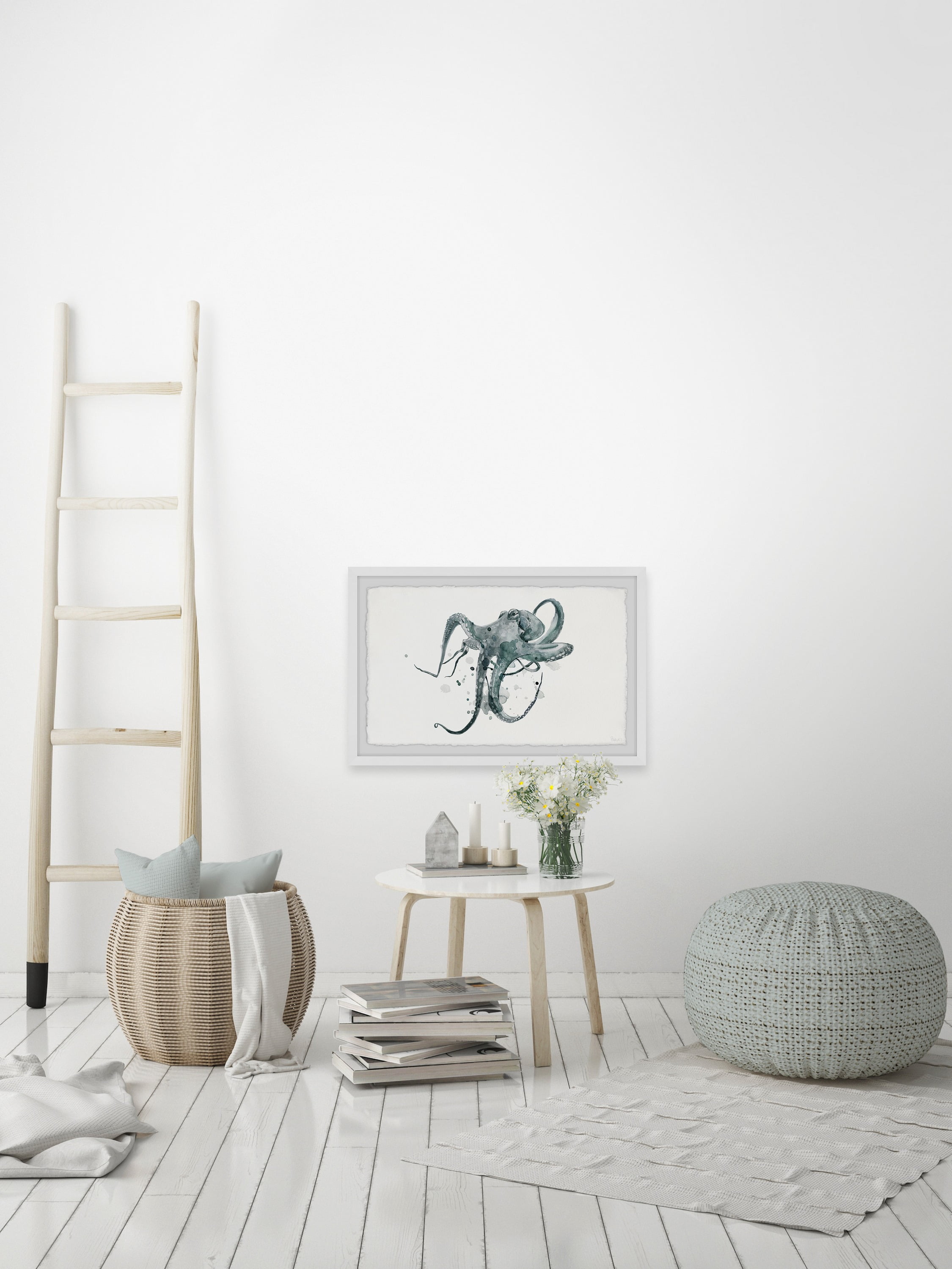 Parvez Taj Wondering Octopus Framed Wall Art