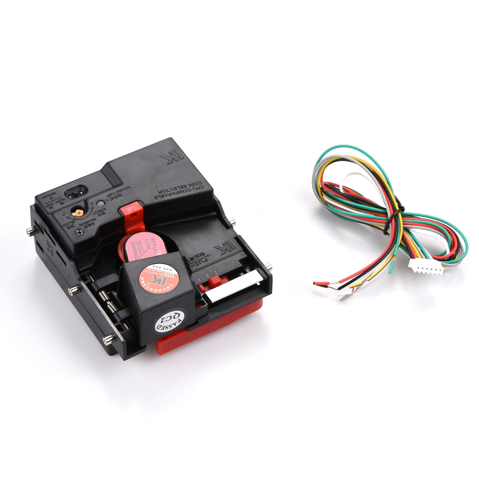 CSYANXING Black Plastic Coin Mech for Arcades & Vending Machines, LK800A, No Special Power Supplies Needed, Easily Change Formats