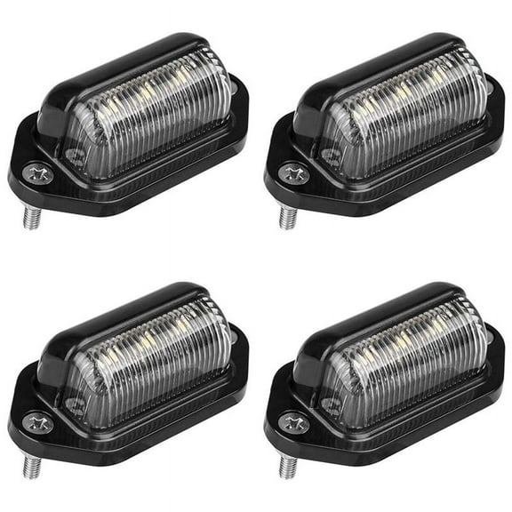 4X LED License Plate Light Waterproof License Plate Tail Light for Trailers, RV, Trucks, Boats
