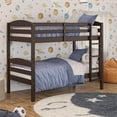 thumbnail image 3 of (2 pack) Better Homes & Gardens Leighton Solid Wood Twin-over-Twin Convertible Bunk Bed, Mocha, 3 of 23