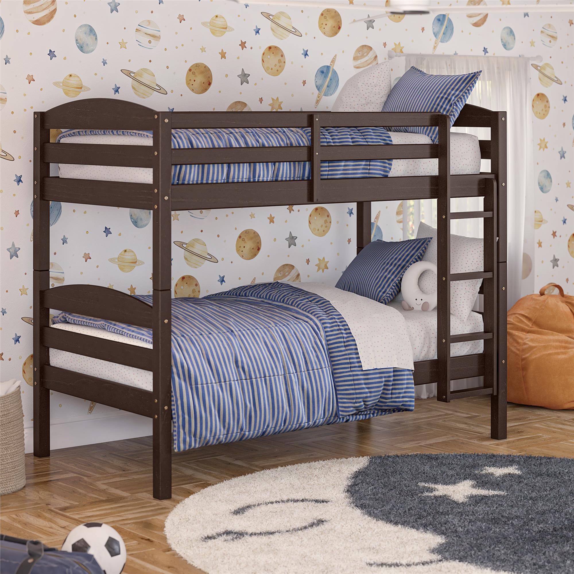 Better Homes & Gardens Leighton Twin-over-Twin Bunk Bed, Mocha photo 1