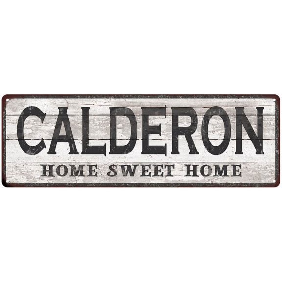 CALDERON Home Sweet Home Country Look Gift 6x18 Metal Sig 206180045886