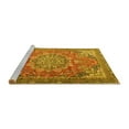thumbnail image 2 of Ahgly Company Machine Washable Indoor Rectangle Medallion Yellow Traditional Area Rugs, 3' x 5', 2 of 4