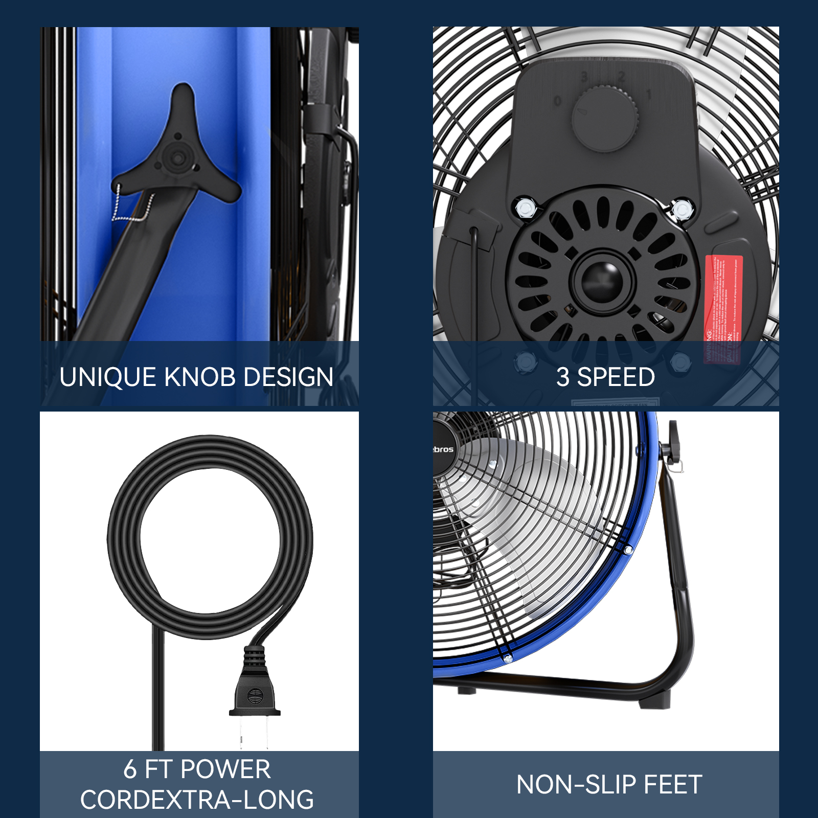 20" High Velocity Metal Floor Drum Fan,4500 CFM Heavy Duty Industrial Shop Fan, 3 Speed, 360 Degree Tilt, Wall Mounted & Floor Design for Warehouse, Commercial, Barn, Garage - UL Safety Listed