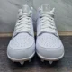 thumbnail image 2 of N I-K-E A i r-Jor-dan 1 Mid TD Football Cleats FJ6805-101 White Grey Fog Size 11, 2 of 6
