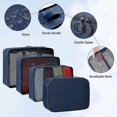 thumbnail image 3 of 7pc conjunto de bolsa de ropa embalaje cuadrado multifuncional maleta organizador maleta organizador vacaciones Tr Hy, 3 of 5