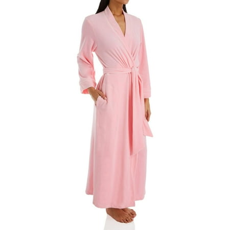 

Women s Amanda Rich 207-37 Velour Wrap Robe (Pink S)