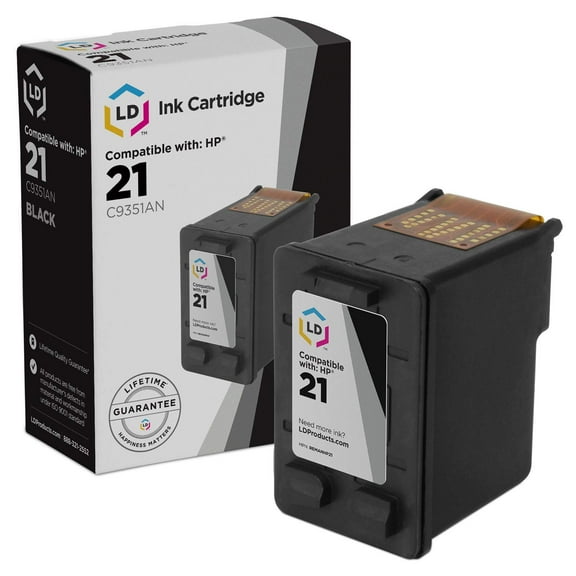 LD Products Compatible Replacement for HP 21 / C9351AN Black Ink Cartridge