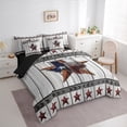 thumbnail image 3 of Homewish Hippie Texas Stars Twin Bedding Sets 7-Piece, Grey Wooden Plank Bedding Comforter Set, Bohemian Western Cabin Reversible Sheet Sets, Luxury Bedroom Decor, 3 of 7