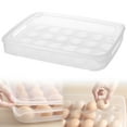 thumbnail image 5 of 24 Capacity Egg Holder for Refrigerator Organizer Bins, Egg Holder with Cover, Egg Storage Container with Non-Slip Pads, Space-Saving Egg Tray for Fridge, 5 of 9