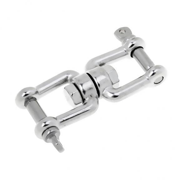 Mordaza Giratoria de Anclaje de Cadena de Acero Inoxidable de Grado Marino 3x304 Sunnimix Plateada M6