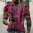 thumbnail image 1 of 2024 Summer Men's New Short-sleeved 3D Printing Technology Round Neck Design Fashionable T-shirt With Free, 1 of 5