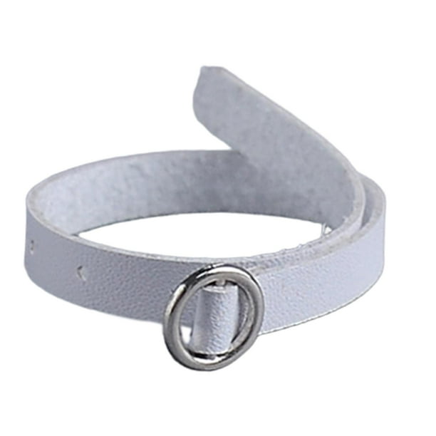 Cinturón de PU a escala 1:12, accesorio para vestir muñecas, cinturón informal para muñecas de cosplay. blanco