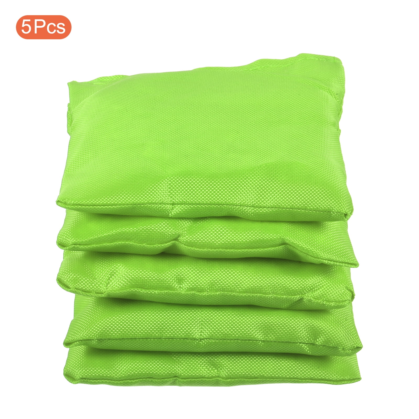 Uxcell Cornhole Bean SandBags Canvas Outdoor Party Hand Tossing Game, Green 5 Pack