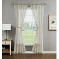 thumbnail image 3 of Creative Home Ideas Contemporary/Modern/Farmhouse/Traditional 2 Piece Embroidered/Geometric Sheer Curtain Set, 3 of 10