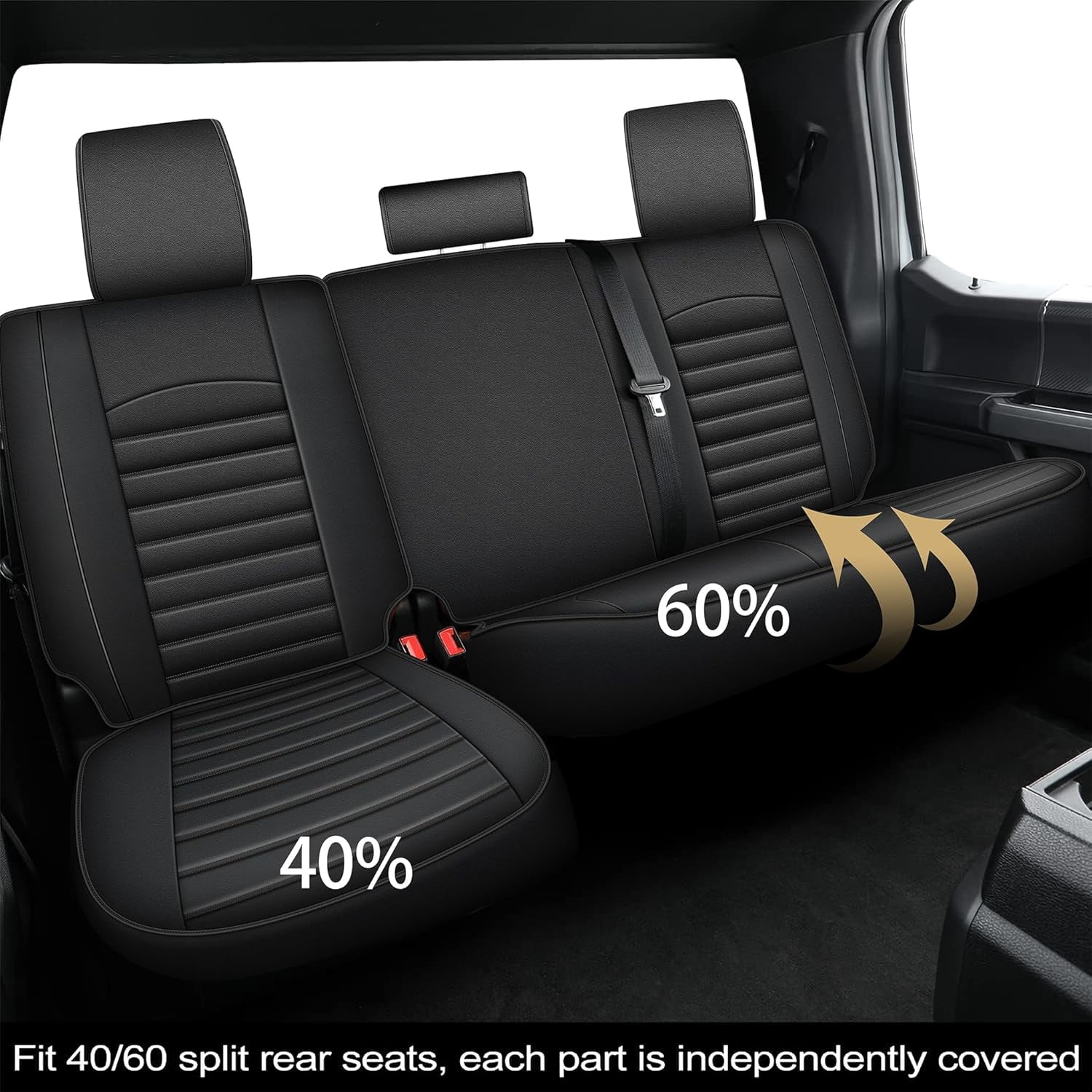 Custom Seat Covers Fit for Toyota Tacoma: 2024-2025 Full Set Fit for Toyota Tacoma Truck Double Crew Cab Semi-Custom Car Seat Covers Faux Leather Automotive Seat Cushion Protectors