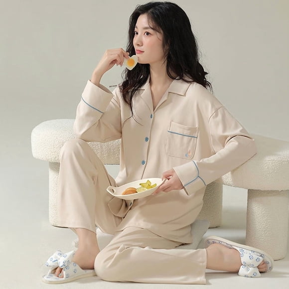 Conjunto de pijama de algodón para ropa de hogar