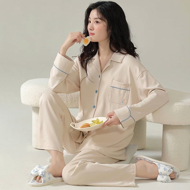 Conjunto de pijama de algodón para ropa de hogar