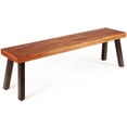 thumbnail image 5 of Topbuy Banc d'Extérieur en Bois d'Acacia Naturel pour Patio, Sans Dossier, Banc de Salle à Manger en Bois, 5 of 5