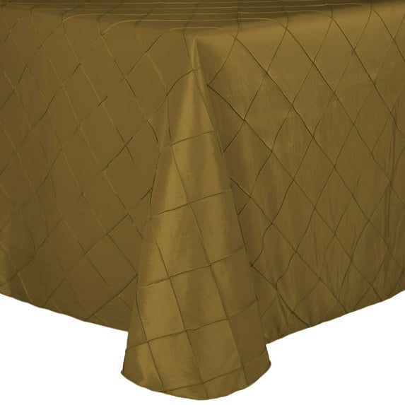 Ultimate Textile (2 Pack) Embroidered Pintuck Taffeta 72 x 120-Inch Oval Tablecloth Acid Green