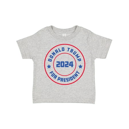 

Inktastic Trump for President 2024 Badge Red White and Blue Gift Toddler Boy or Toddler Girl T-Shirt