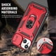 thumbnail image 3 of Funda para iPhone 14 Plus con tapa deslizante para cámara, protección de grado militar, soporte giratorio de 360°, resistente a golpes, color rojo, 3 of 8