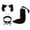 Black, variant on Runquan Animals Ears and Tail Cat Ears Hair Band Lolita Cosplay Bell Necklace Choker Black