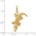 thumbnail image 5 of 14K Yellow Gold Moveable Alligator Pendant (19 X 23) Made In Peru k3313, 5 of 6