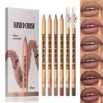 Ouwald Makeup Lip Liner, 6 Colors Matte Lip Liner Pencil Set, Long Lasting Waterproof Lip Liner Stain, Smooth & Easy Glide, 6 Count with 2 Sharpeners (Color Set 03)