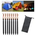 thumbnail image 6 of SunniMix 8 Pieces Tent Stakes Metal Ground Stakes Heavy Duty Unbreakable Tarp Pegs Awning Black, 6 of 8