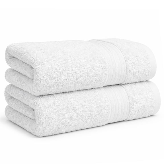 Ample Decor Hand Towel Set of 2 100% Cotton 18X28 inch - Christmas White