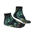 thumbnail image 6 of Salouo Mystical Black Cat Fireflies Pattern Unisex Middle Tube Socks,Middle-Finger Knee High Socks Over The Calf Tube Stocking Crew Stockings for Women and Men Tube Socks, 6 of 8