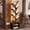 Black, variant on Casacomoda 6 Tier Tall Tree Bookshelf with LED Lights, Bookcase with Double Storage Cabinet, Narrow Corner Display Shelf, Floor Standing Organizer for Living Room, Bedroom, Home Office, Vintage