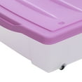 thumbnail image 4 of Mainstays 57 Quart Wheeled Underbed Plastic Storage, Violet Bloom, 4 of 7