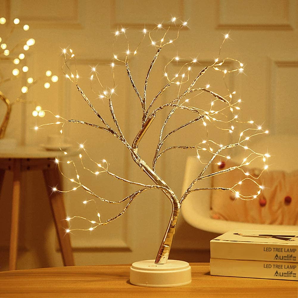 LNKOO Led Desk Tree Lamp, Desk Table Decor 108 LED Head Lights for Home, Bedroom, Indoor,Wedding Party, Decoration Touch Switch Battery Powered or  USB Adapter - Walmart.com