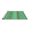 thumbnail image 2 of Ahgly Company Machine Washable Indoor Rectangle Abstract Turquoise Blue Modern Area Rugs, 8' x 12', 2 of 4