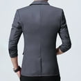 thumbnail image 2 of Lu's Chic Men's Single Breasted Sport Coat Slim Fit Blazer Jacket Business Casual Suit Separate Grey2 34, 2 of 2