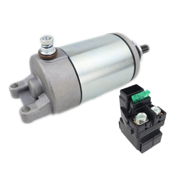 SHUmandala Starter Motor with Solenoid Relay Replacement for Kawasaki KFX400 KSF400 2003-2006/for SUZUKI QUADSPORT 400 LT-Z400 2003-2008/for ARCTIC CAT 400 DVX 2004-2008
