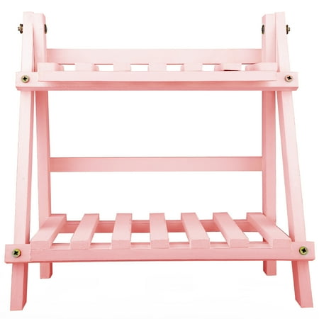 

2-Tier Wooden Plant Stand Flower Pot Display Rack Stand Shelf Durable Storage Flower Pot Holder Rack for Home Outdoor Patio Garden Balcony Yard