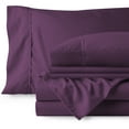 thumbnail image 2 of Bare Home 6 Piece Sheet Set, Microfiber, 2 Extra Pillowcases, Cal King, Plum, 2 of 6