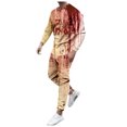 thumbnail image 3 of toraway Mens Sets Summer Autumn Men's Drop Print Two Piece Suit M, 3 of 4