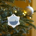 thumbnail image 7 of 3drose, 3 Sails on Sparkly Seas, 3 inch Snowflake Porcelain Ornament, 7 of 7