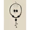 thumbnail image 3 of EOEMY Bead Decor Oval Charm Necklace & Drop Earrings Jewelry Set Jewelry Gift For-Default, 3 of 3