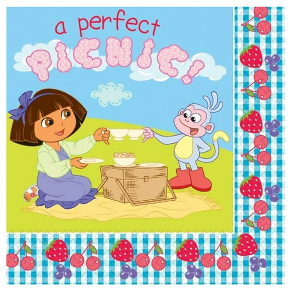 Dora The Explorer Serviettes de Pique-Nique Parfaites (Lot de 16)
