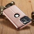 thumbnail image 6 of Casus Classic Wallet Case Leather Logo View Card Holder Cover for Apple iPhone 13 Pro - Rose Gold, 6 of 8