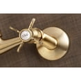 thumbnail image 3 of Kingston Brass KS3227BEX 6-Inch Adjustable Center Wall Mount Kitchen Faucet  Brushed Brass, 3 of 3