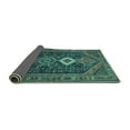 thumbnail image 2 of Ahgly Company Indoor Rectangle Persian Turquoise Blue Traditional Area Rugs, 8' x 12', 2 of 4