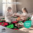 thumbnail image 4 of ODIKA 8'x10' Machine Washable Non-Slip Area Rug, Festive Pug Motif with Chic Accessories and Whimsical Holiday Charm High Traffic Rug, Black, 745661, 4 of 5