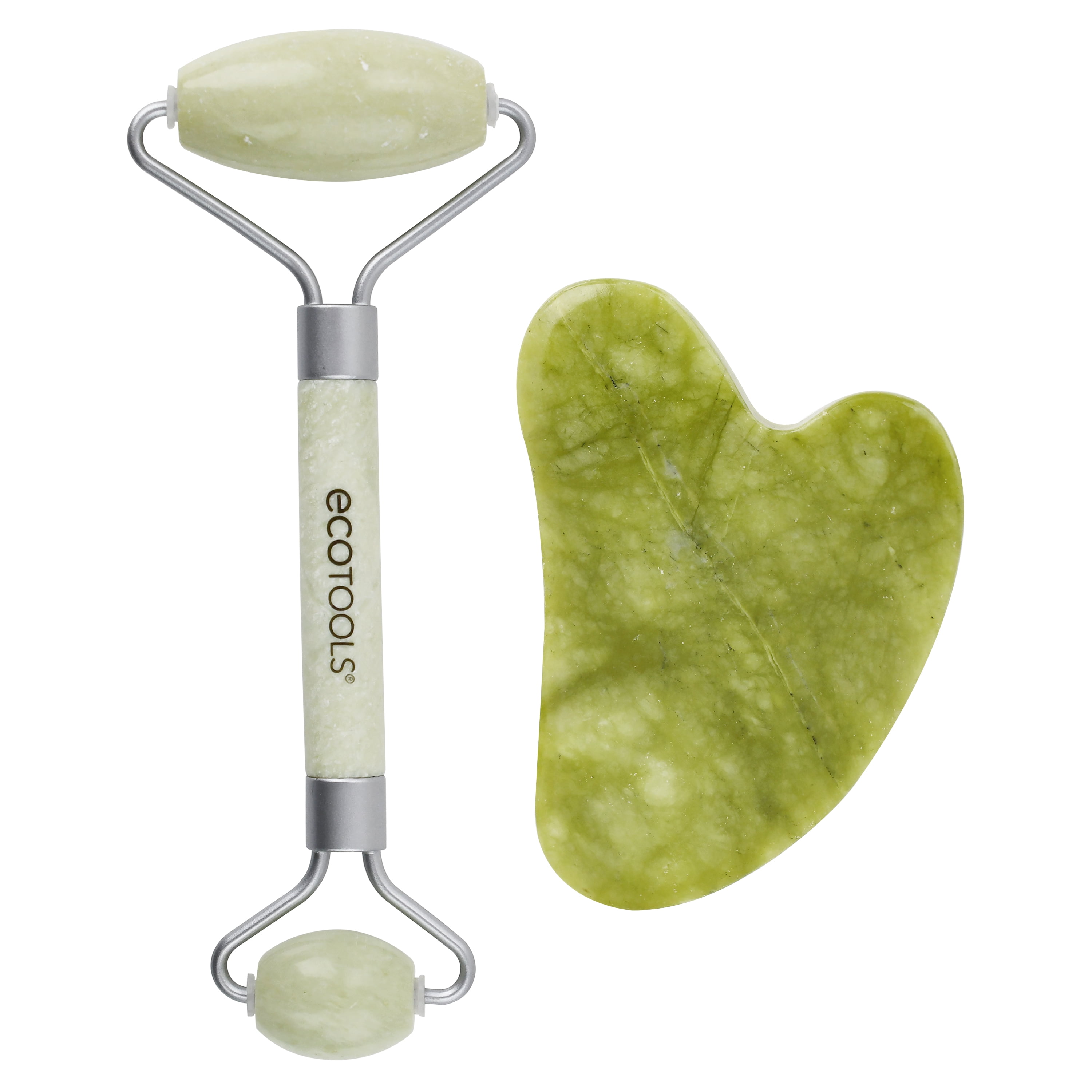 EcoTools Jade Roller and Gua Sha Stone Duo Pack Mini Facial Kit Made